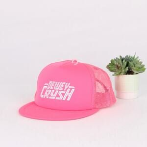 Dewey Crush Pink Trucker Hat Mesh Snapback Cap – Hit Wear One Size Unisex
